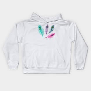 Peacock Feather Kids Hoodie